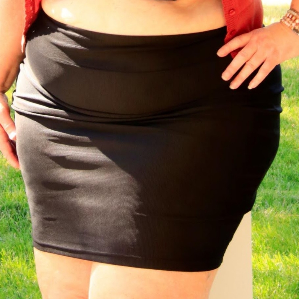 NEW NWOT Adore Me Walkpop Black Mini Skirt Sz 3X